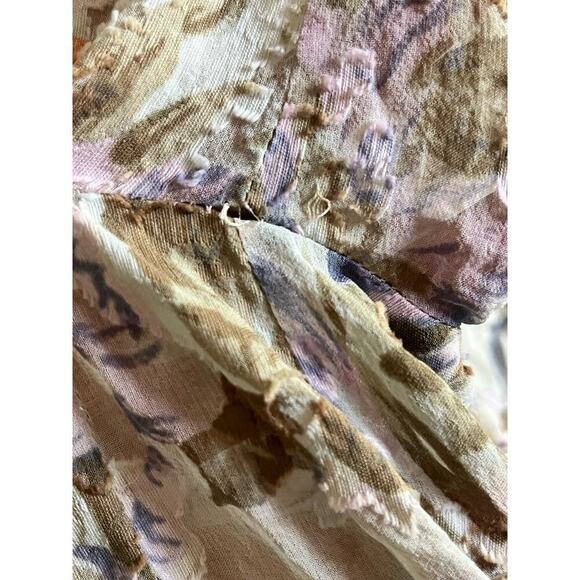 Rebecca Taylor Women's Semi Sheer Lightweight Floral Blouse Size 0 - Picture 6 of 9